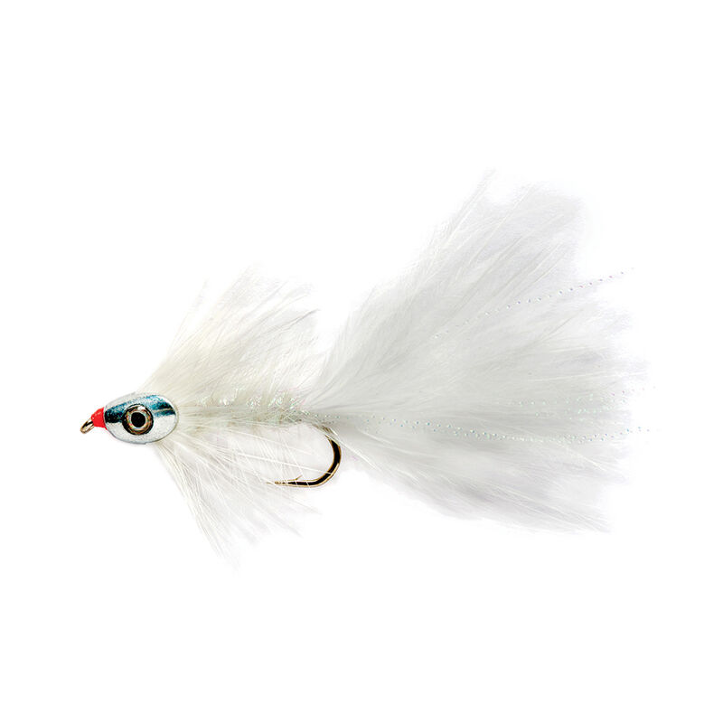 Mouche streamer silverstone skull blanc h6 (x3) - Streamers | Pacific P&ecirc;che