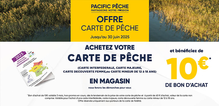 Carte de pêche Pacific Pêche