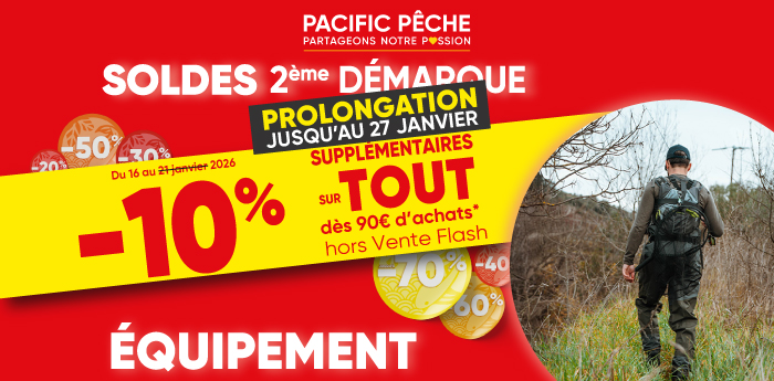 Soldes &eacute;quipement du p&ecirc;cheur jusqu'&agrave; -60%