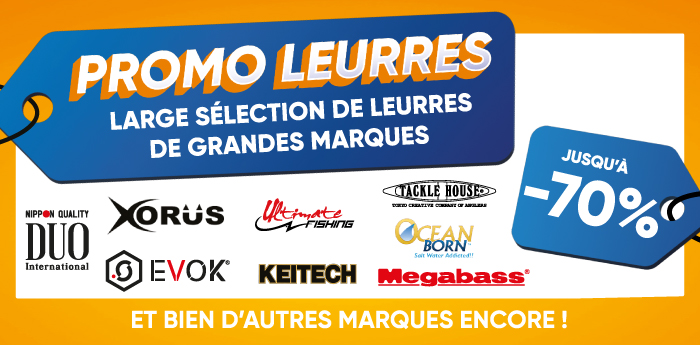 Promo leurres - Large s&eacute;lection de leurres de grandes marques
