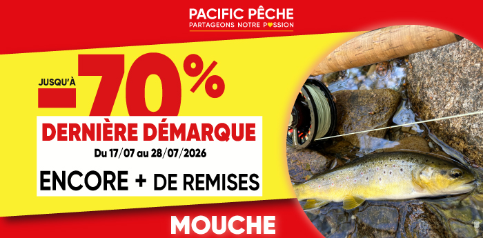 Soldes p&ecirc;che &agrave; la mouche jusqu'&agrave; -50%