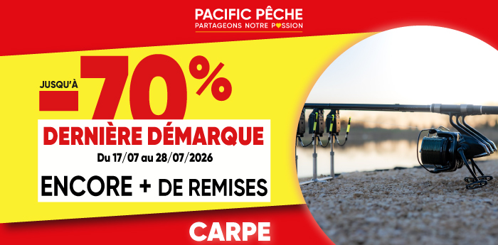 Soldes p&ecirc;che carpe jusqu'&agrave; -70%