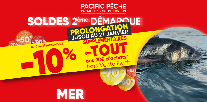Soldes p&ecirc;che au mer jusqu'&agrave; -70%