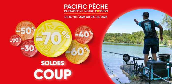 Soldes p&ecirc;che au coup jusqu'&agrave; -70%