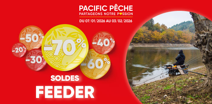 Soldes p&ecirc;che en feeder jusqu'&agrave; -70%