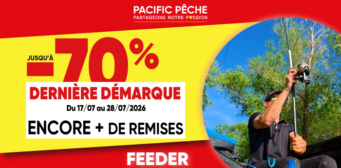 Soldes p&ecirc;che en feeder jusqu'&agrave; -70%