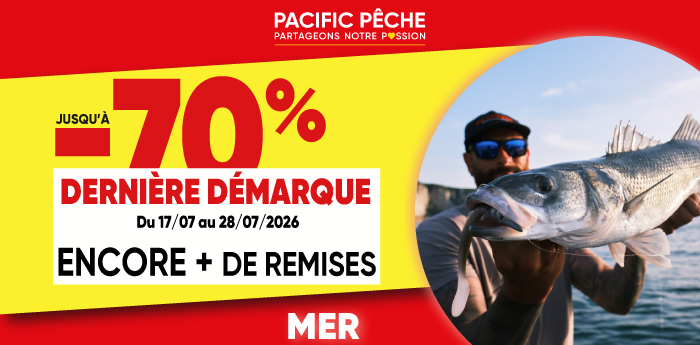 Soldes p&ecirc;che au mer jusqu'&agrave; -70%