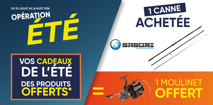 1 Canne achet&eacute; = 1 moulinet offert