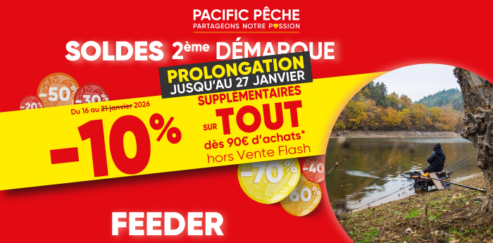 Soldes p&ecirc;che en feeder jusqu'&agrave; -70%