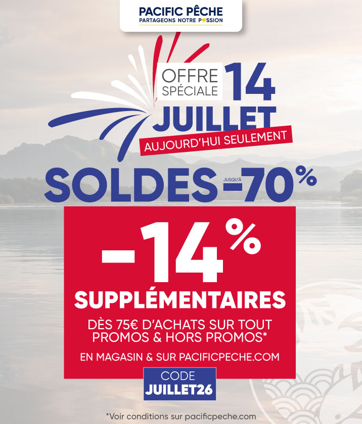 14 juillet -14% suppl&eacute;mentaire soldes -70%