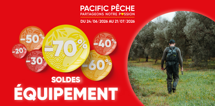 Soldes &eacute;quipement du p&ecirc;cheur jusqu'&agrave; -60%