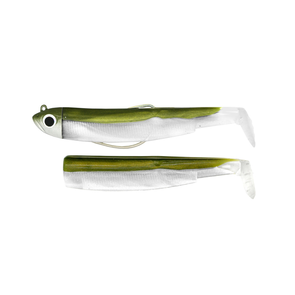 Leurre Souple Flashmer Super Shad Articulé 12cm 70g - Noir Nacré - Neuf