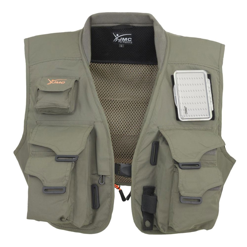 Gilet Utilitaire Gander Mountain – Homme Taille L – Vert Olive – Coton – Safari/Pêche