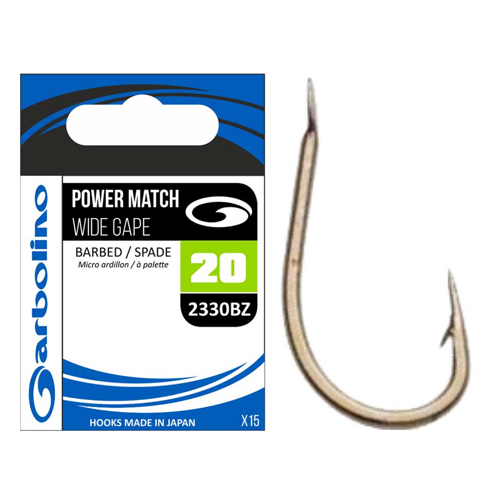 Hameçon non monté GARBOLINO power match wide gape 2330bz (x15
